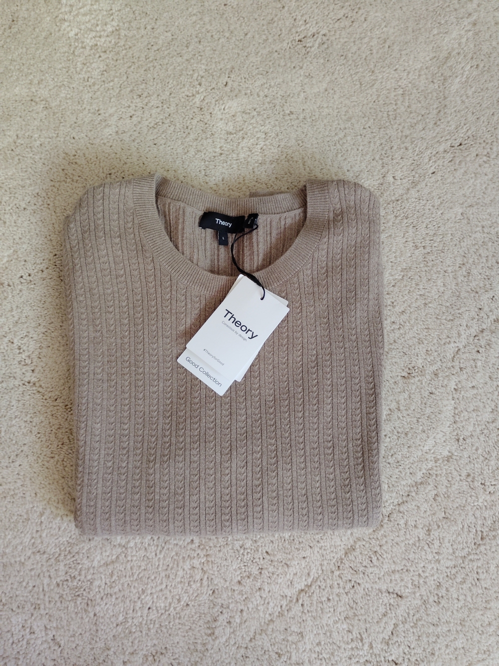 New Theory Men’s Ribbed Crewneck Sweater